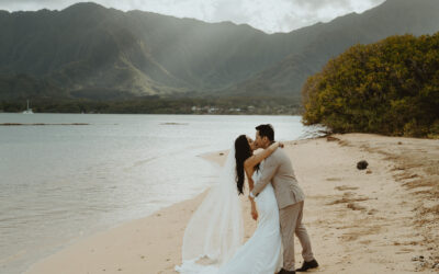 An Intimate Kualoa Elopement with Views of Mokoliʻi Island