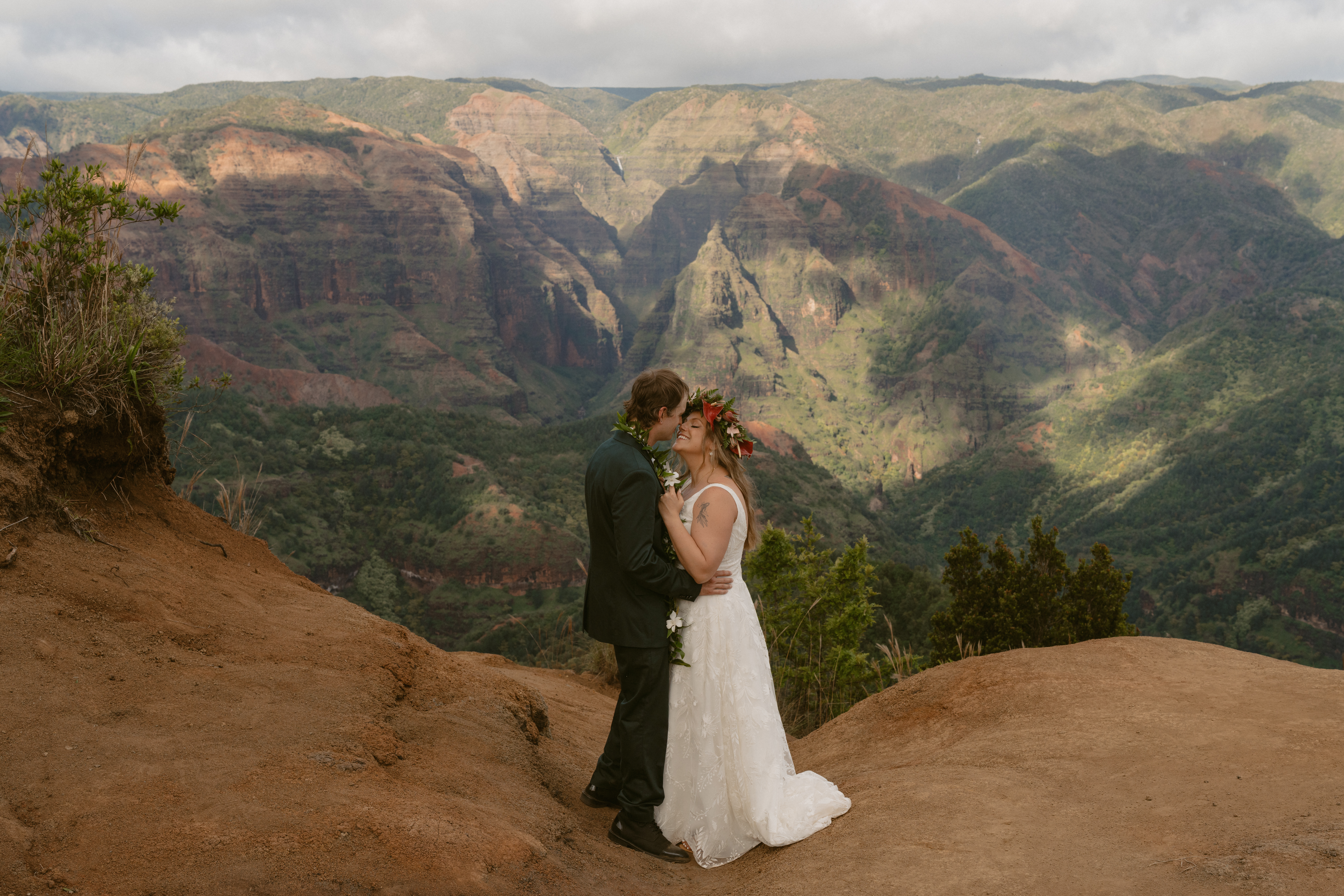 Kauai Elopement Inspiration: Waimea Canyon Adventure & Shipwreck Beach Vows